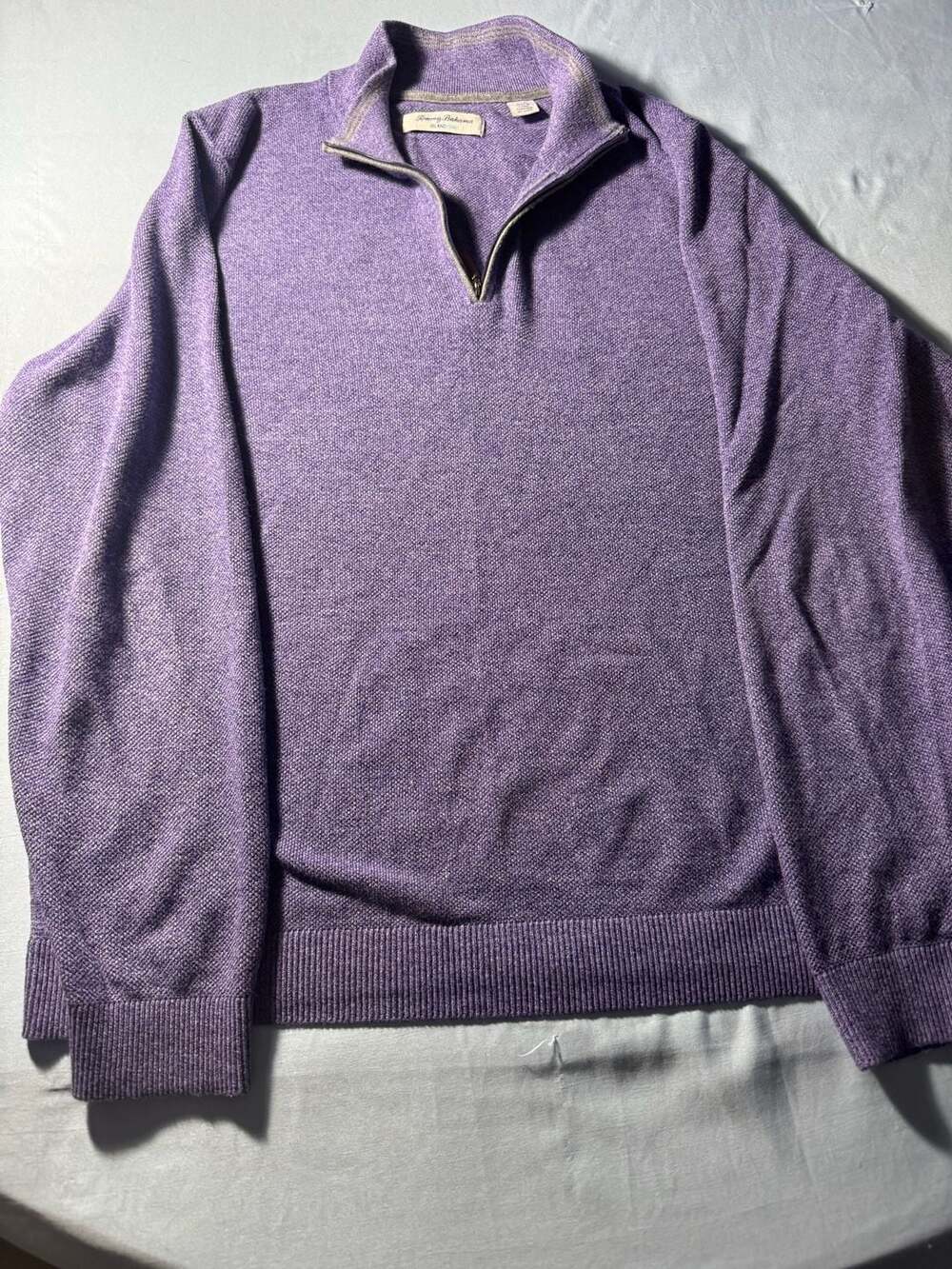 Tommy Bahama IslandZone 1/4 Zip Sweater Large Purple